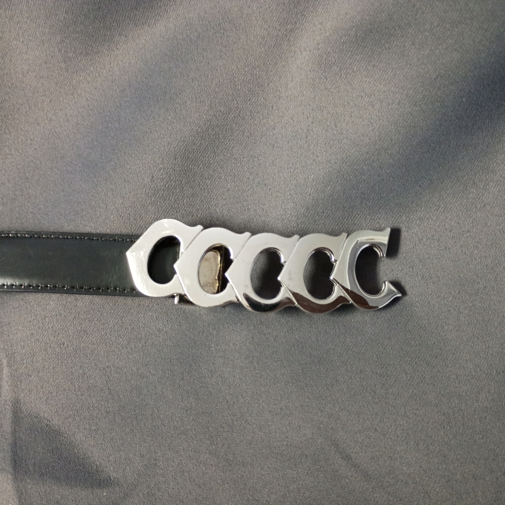 ❤️CARTIER PARIS SILVER BUCKLE WITH BLACK & BURGUNDY REVERSIBLE BELT 31-33.5 - Picture 9 of 9